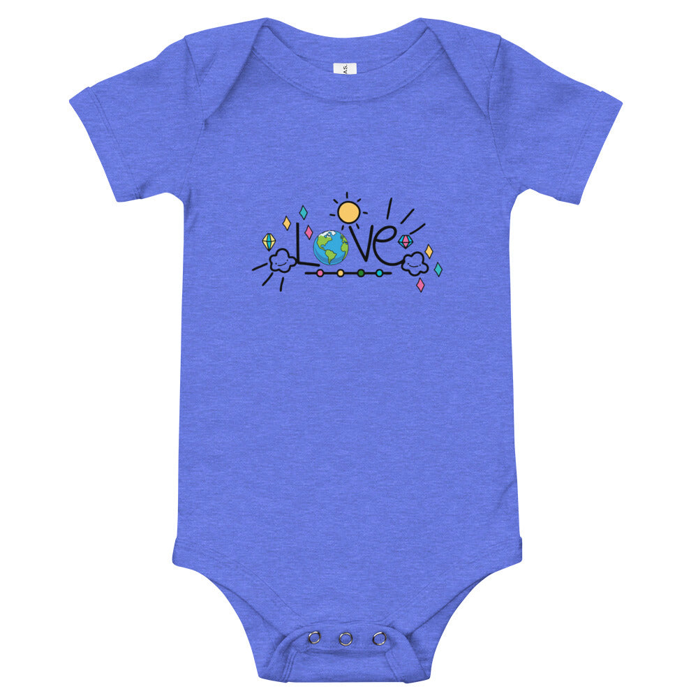 LOVE EARTH - Baby short sleeve one piece