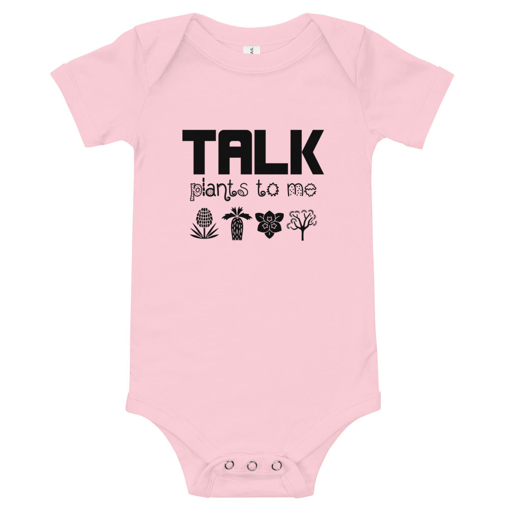 TALK PLANTS TO ME- Baby short sleeve one piece