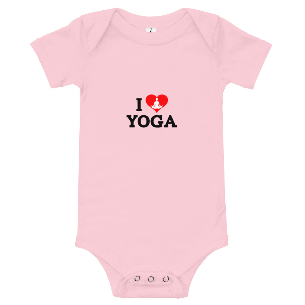 I LOVE YOGA- Baby short sleeve one piece