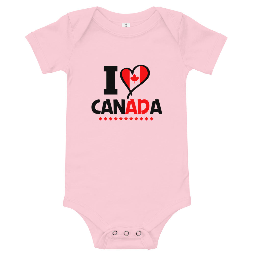I LOVE CANADA - Baby short sleeve one piece