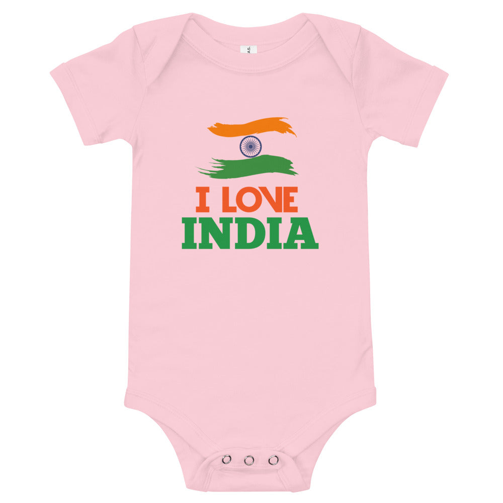 I LOVE INDIA - Baby short sleeve one piece