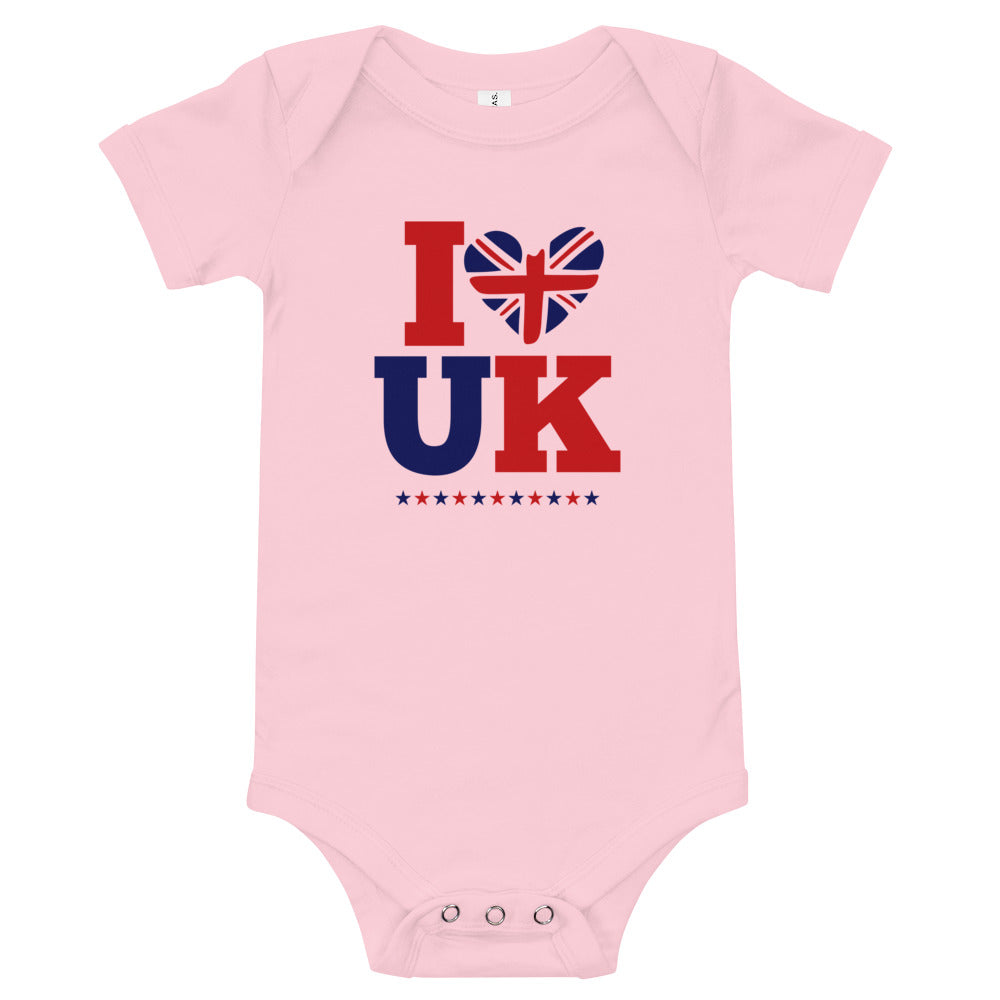 I LOVE UK - Baby short sleeve one piece