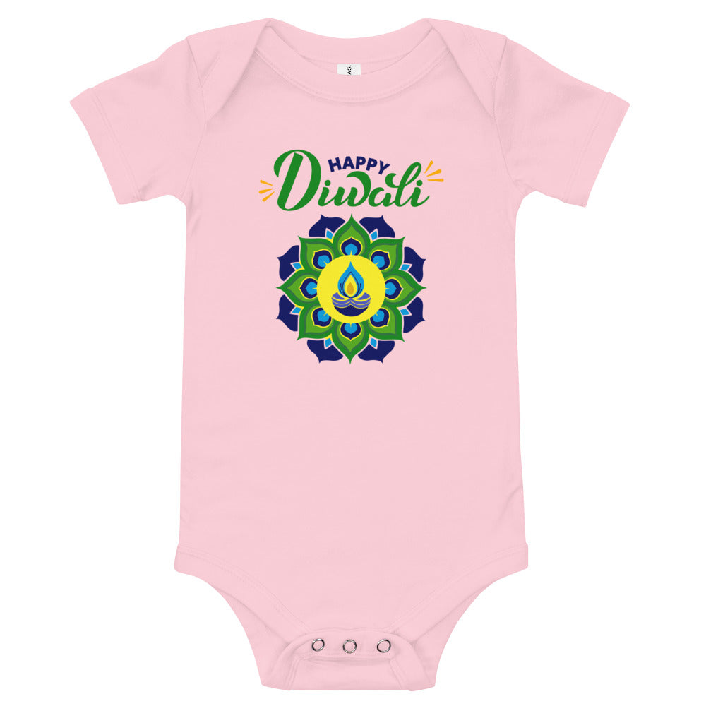 HAPPY DIWALI - Baby short sleeve one piece