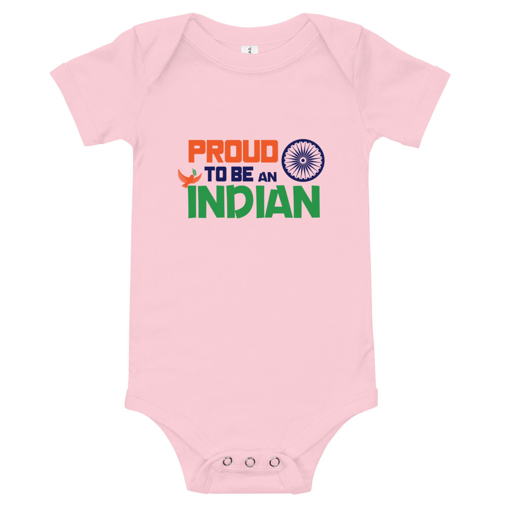 PROUD TO BE AN INDIAN - Baby short sleeve one piece