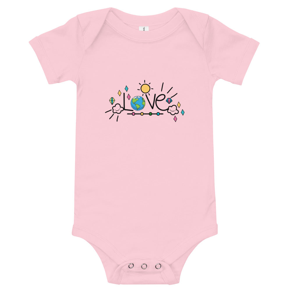 LOVE EARTH - Baby short sleeve one piece