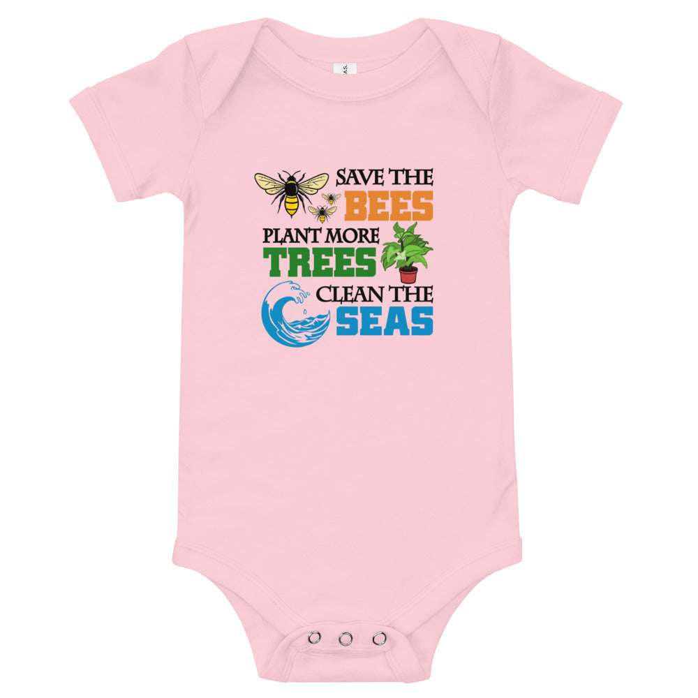 SAVE THE BEES - Baby short sleeve one piece