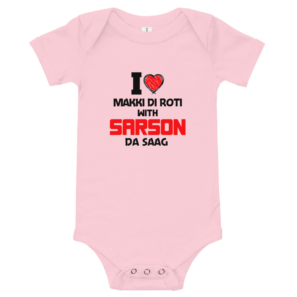 I LOVE MAKKI DI ROTI - Baby short sleeve one piece