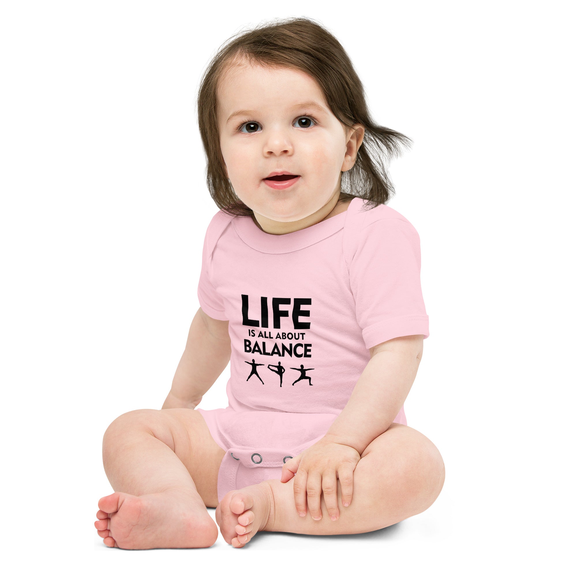 LIFE IS ALL ABOUT BALANCE - Baby short sleeve one piece