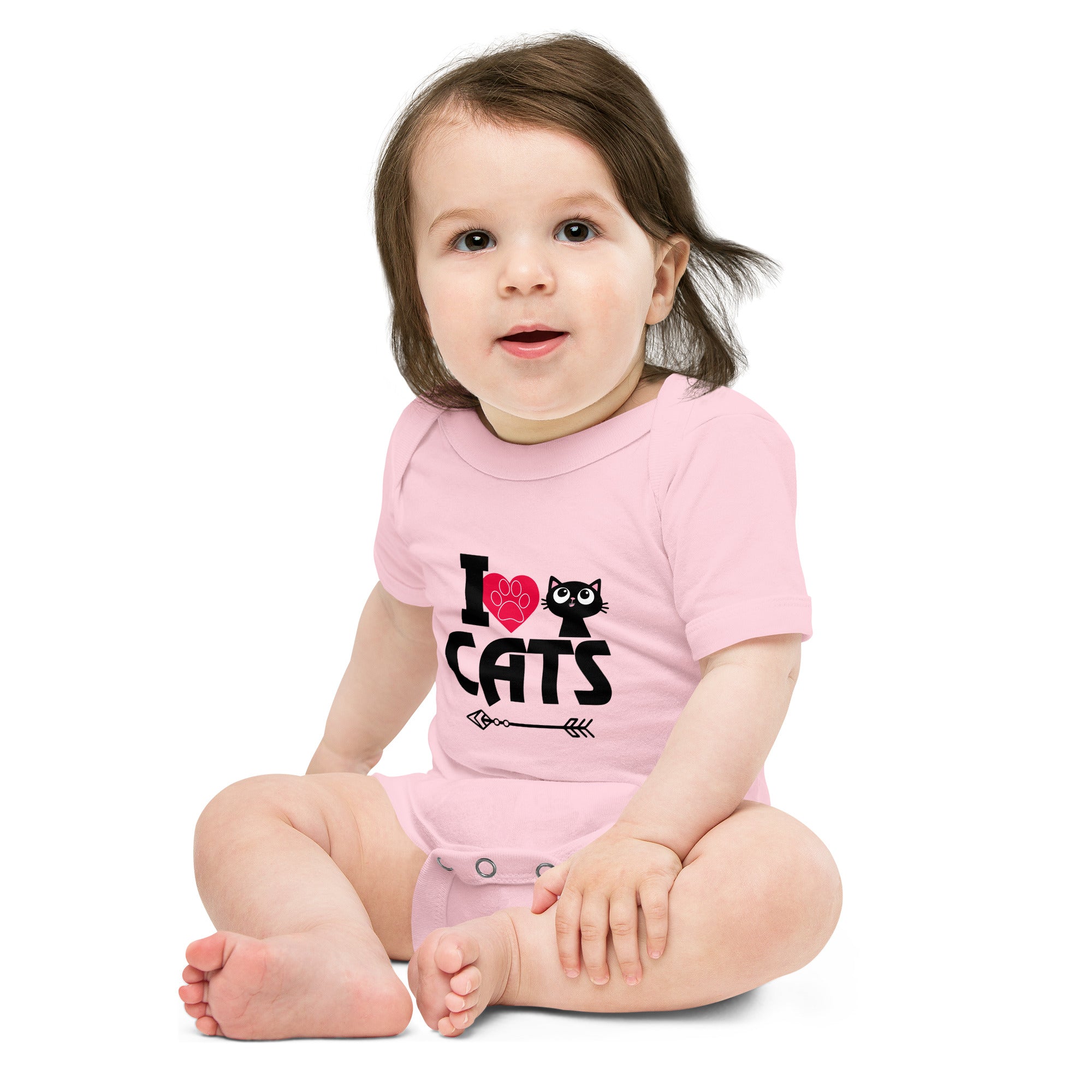 I LOVE CATS - Baby short sleeve one piece