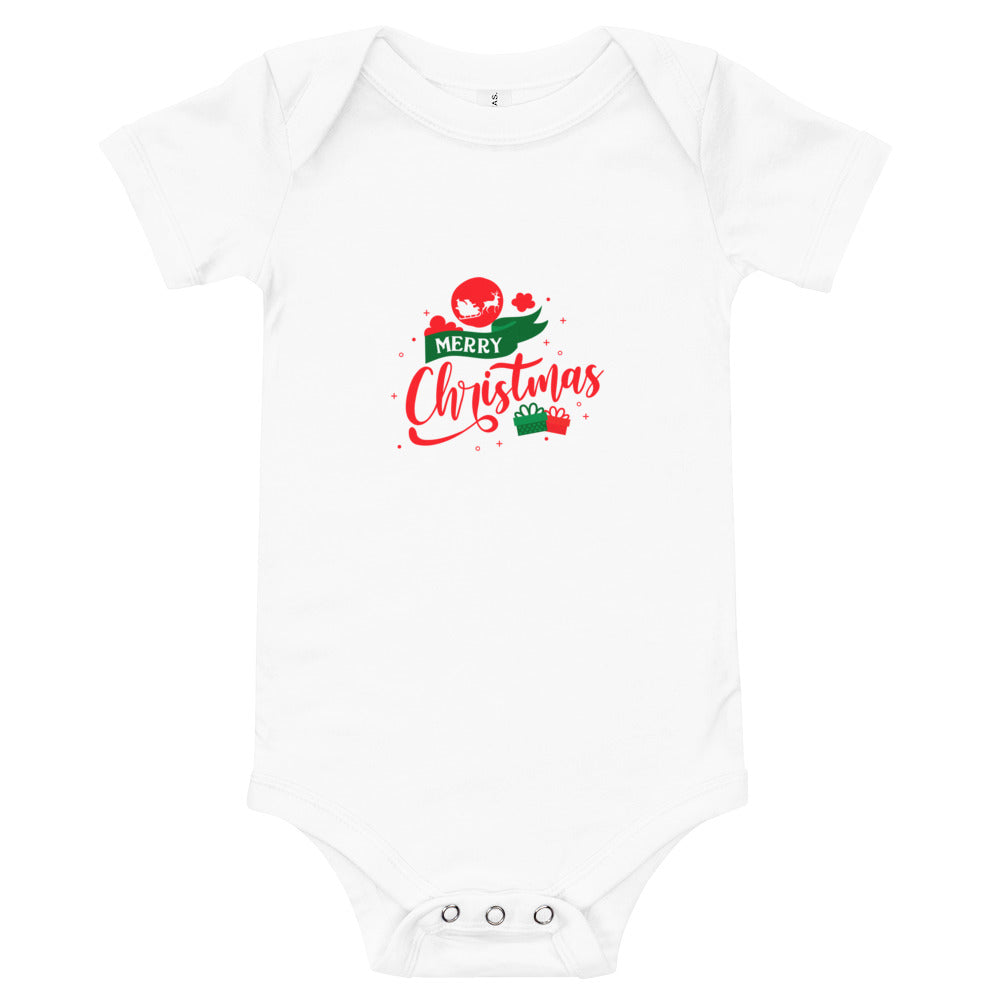 Merry Christmas- Baby short sleeve one piece