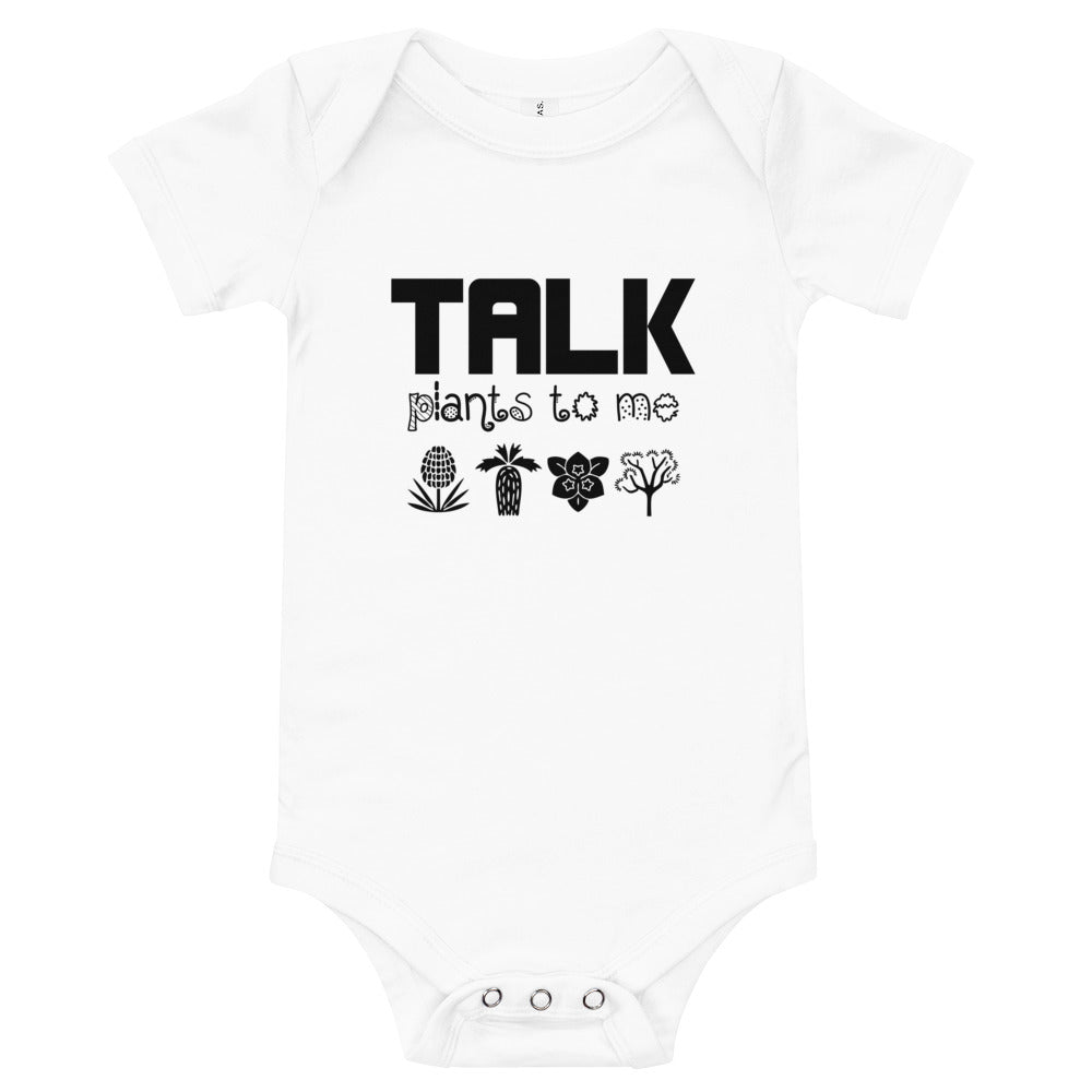 TALK PLANTS TO ME- Baby short sleeve one piece