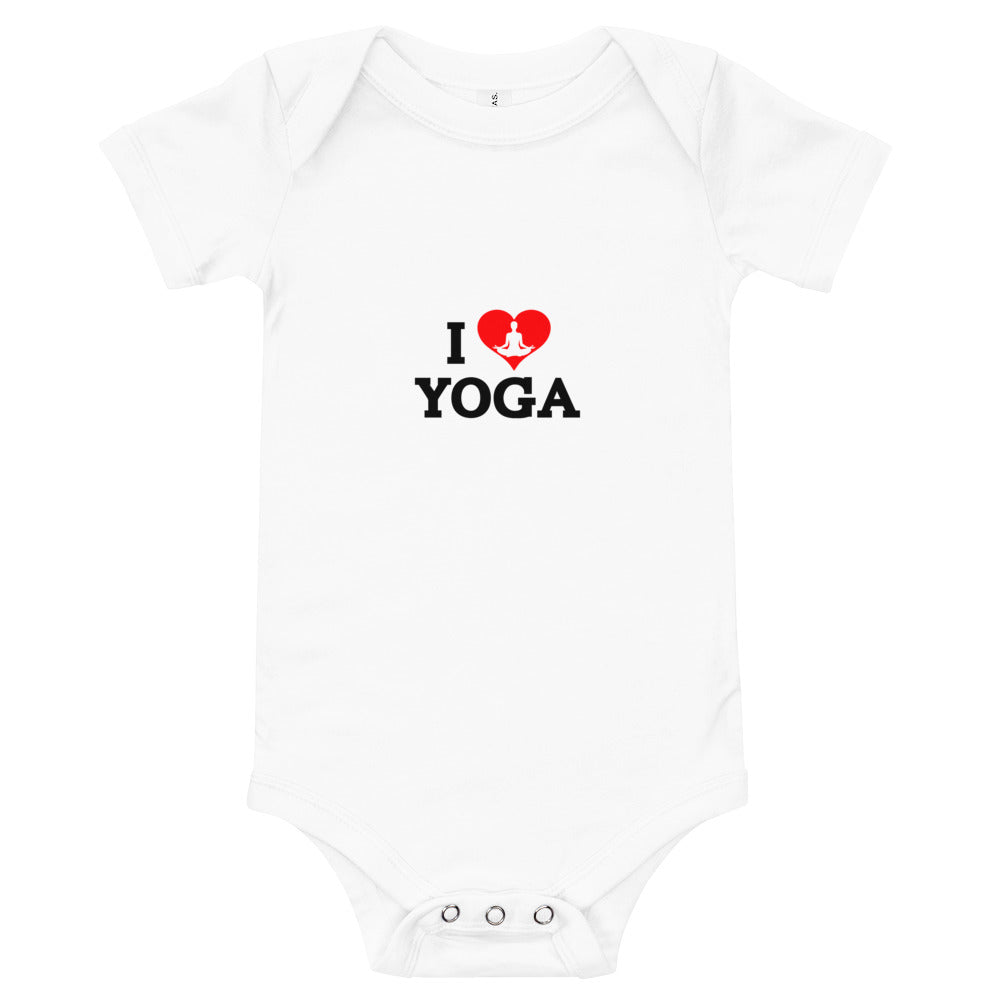 I LOVE YOGA- Baby short sleeve one piece