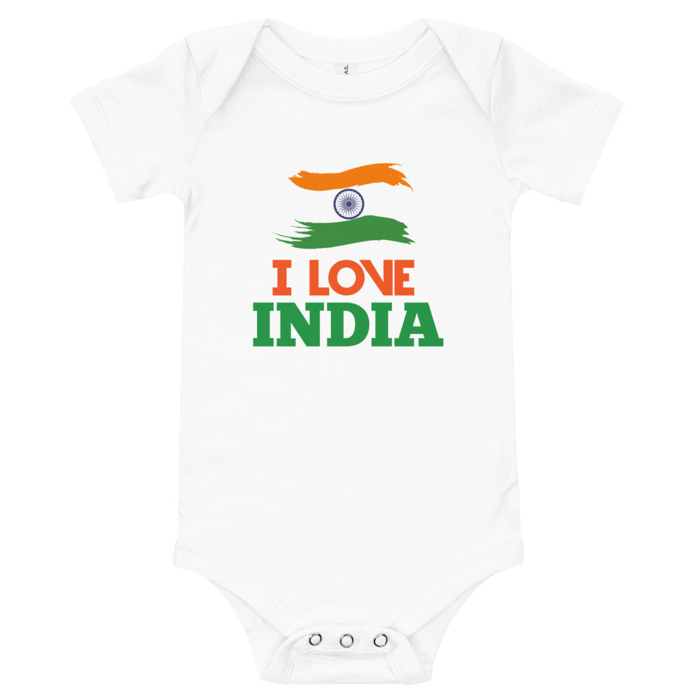 I LOVE INDIA - Baby short sleeve one piece