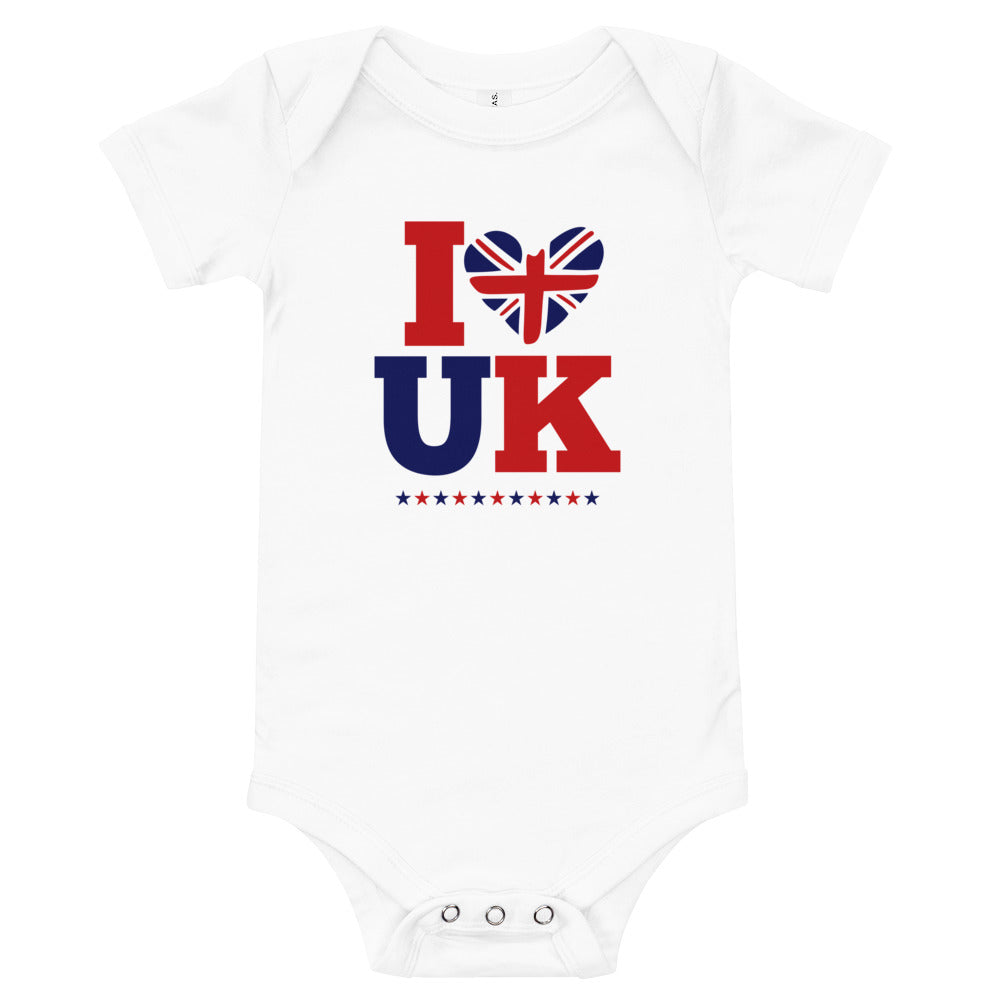 I LOVE UK - Baby short sleeve one piece