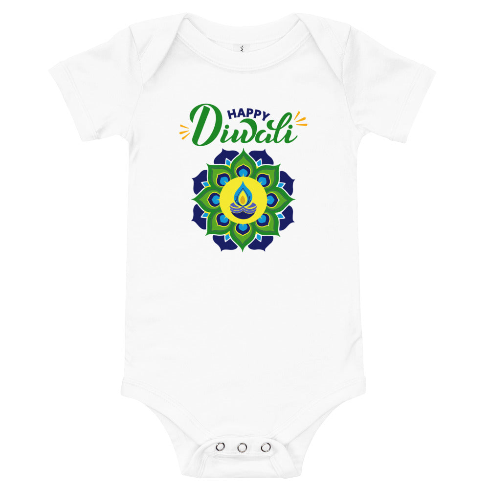 HAPPY DIWALI - Baby short sleeve one piece