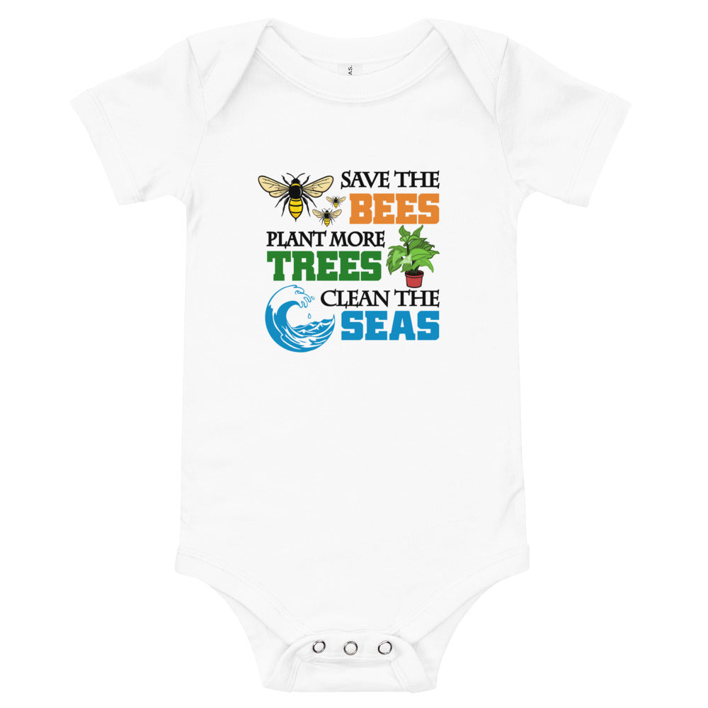 SAVE THE BEES - Baby short sleeve one piece