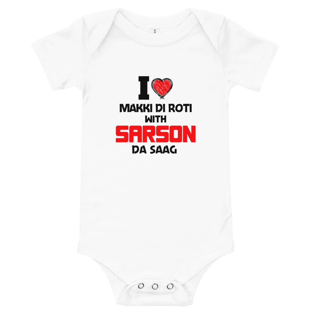 I LOVE MAKKI DI ROTI - Baby short sleeve one piece