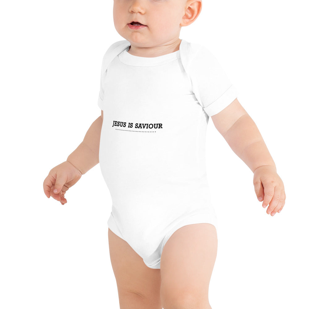 JESUS IS SAVIOUR - Baby short sleeve one piece