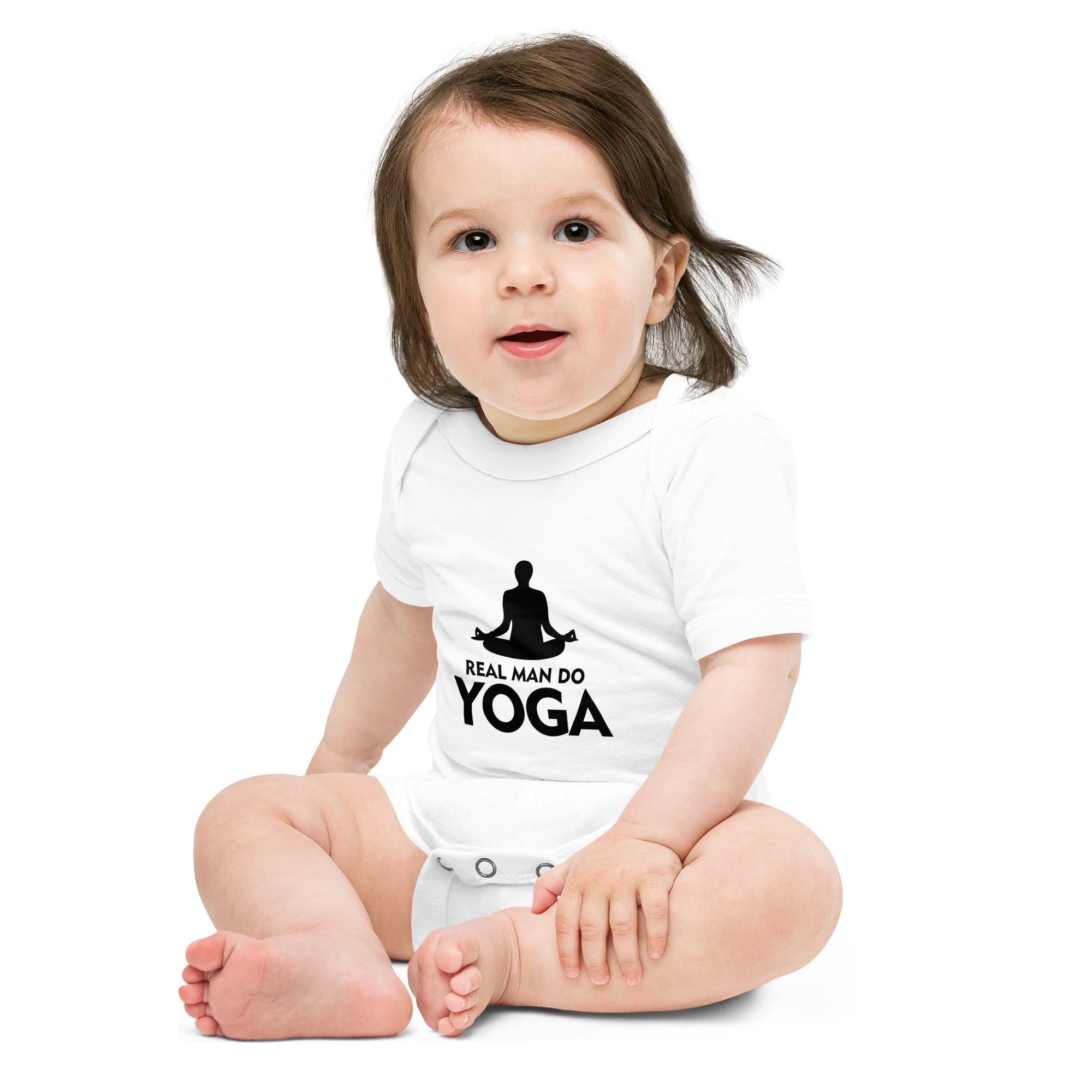 REAL MAN DO YOGA - Baby short sleeve one piece