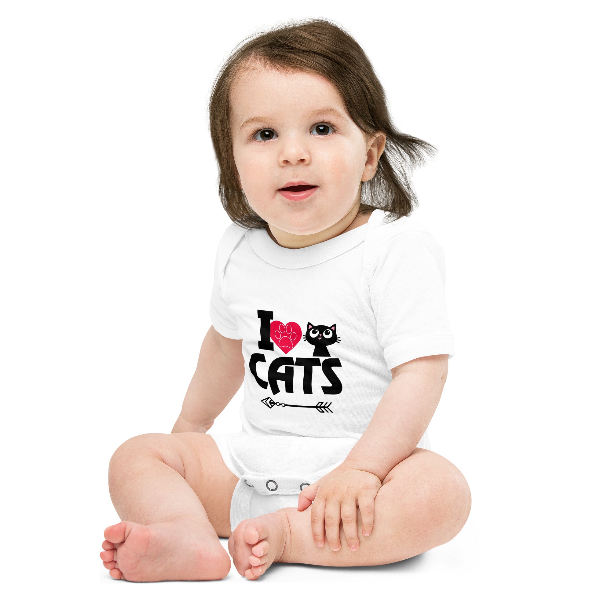 I LOVE CATS - Baby short sleeve one piece