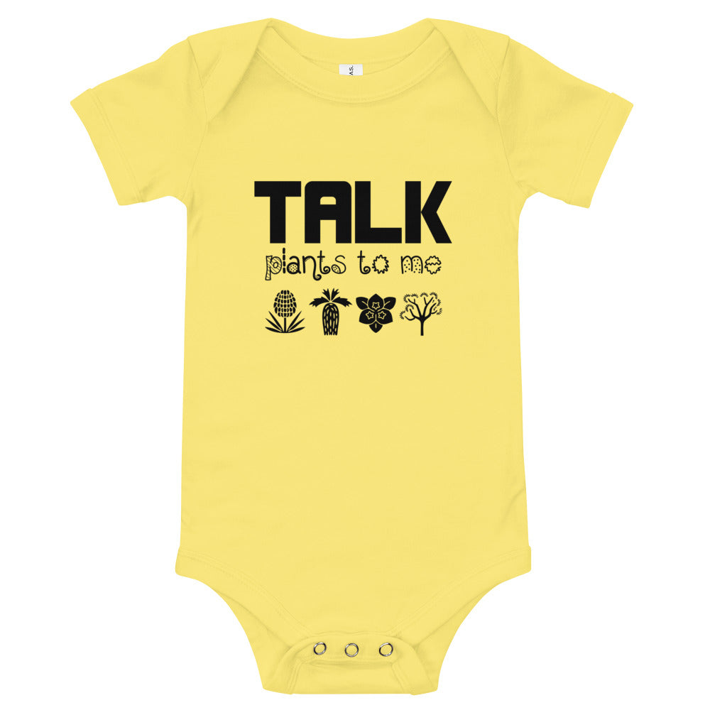 TALK PLANTS TO ME- Baby short sleeve one piece