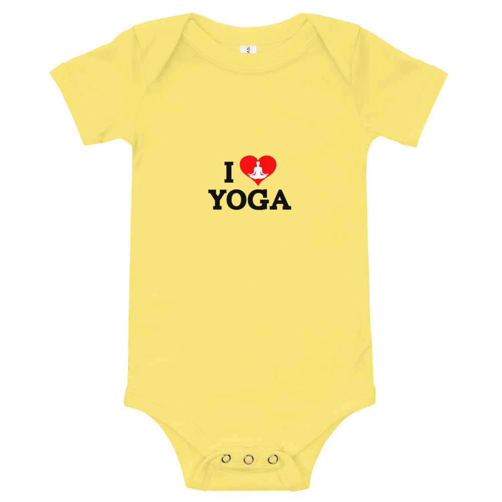 I LOVE YOGA- Baby short sleeve one piece