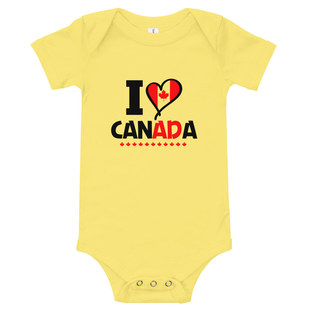 I LOVE CANADA - Baby short sleeve one piece