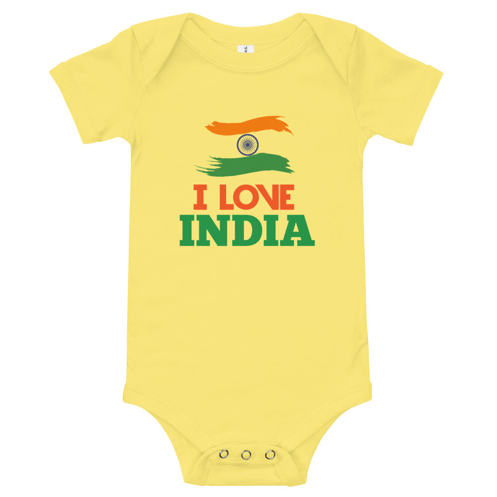 I LOVE INDIA - Baby short sleeve one piece