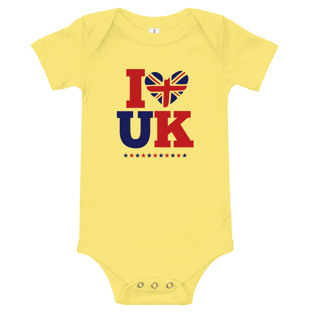 I LOVE UK - Baby short sleeve one piece
