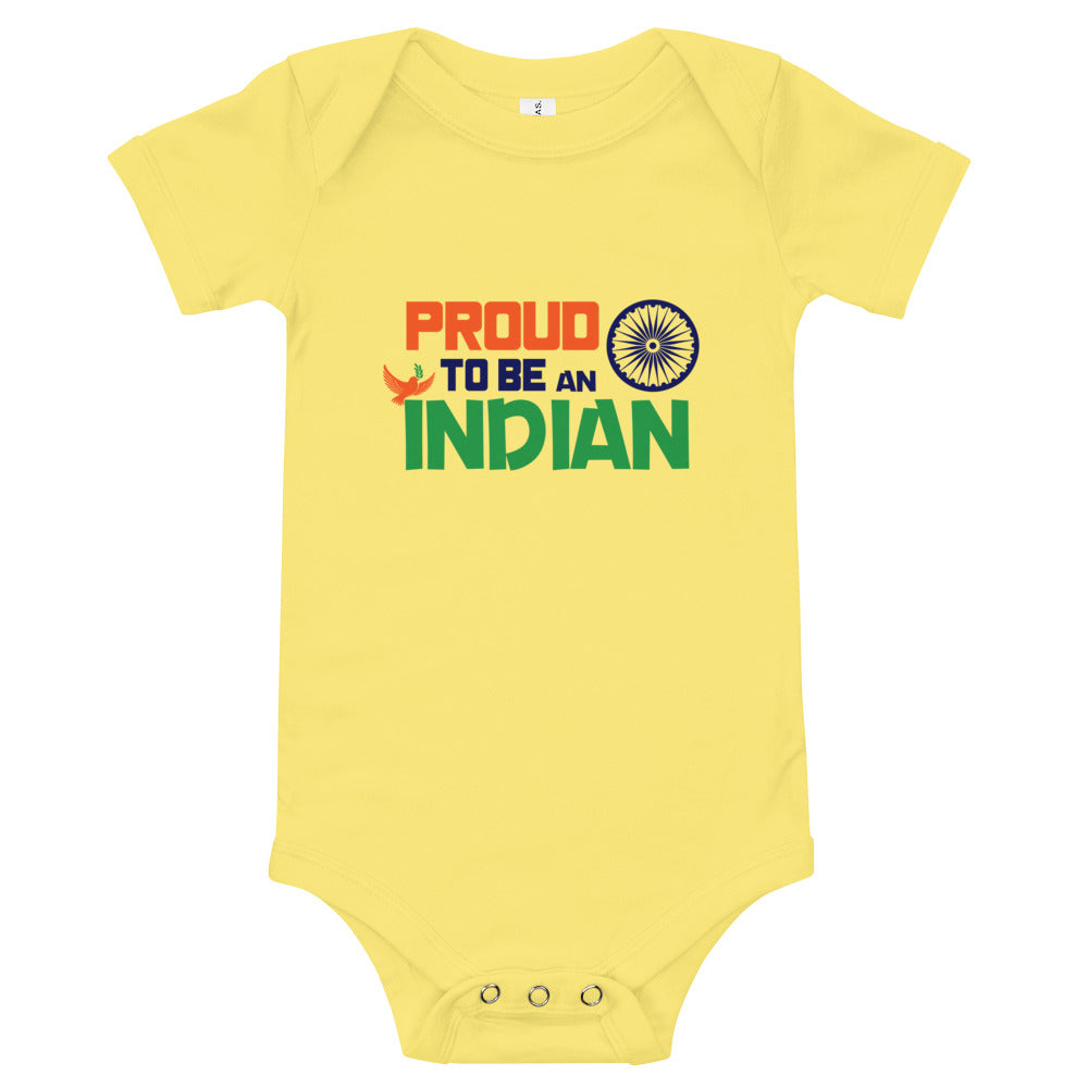 PROUD TO BE AN INDIAN - Baby short sleeve one piece