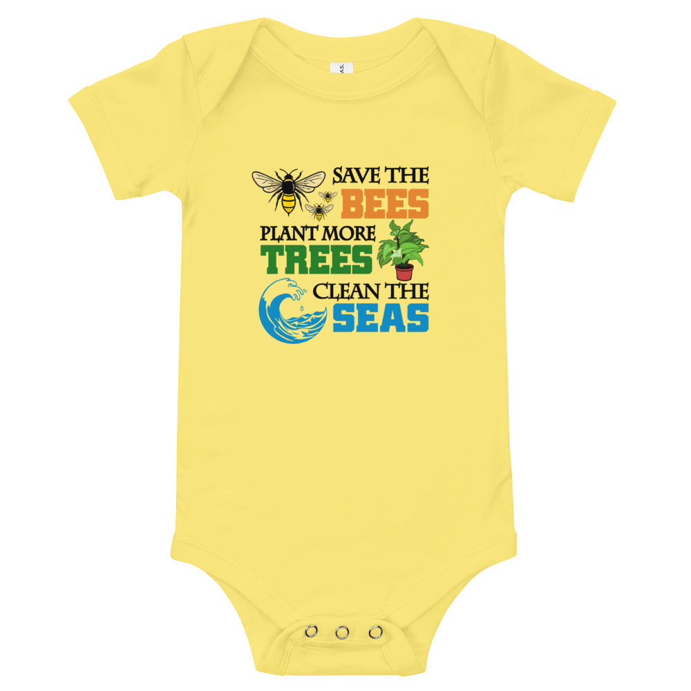 SAVE THE BEES - Baby short sleeve one piece