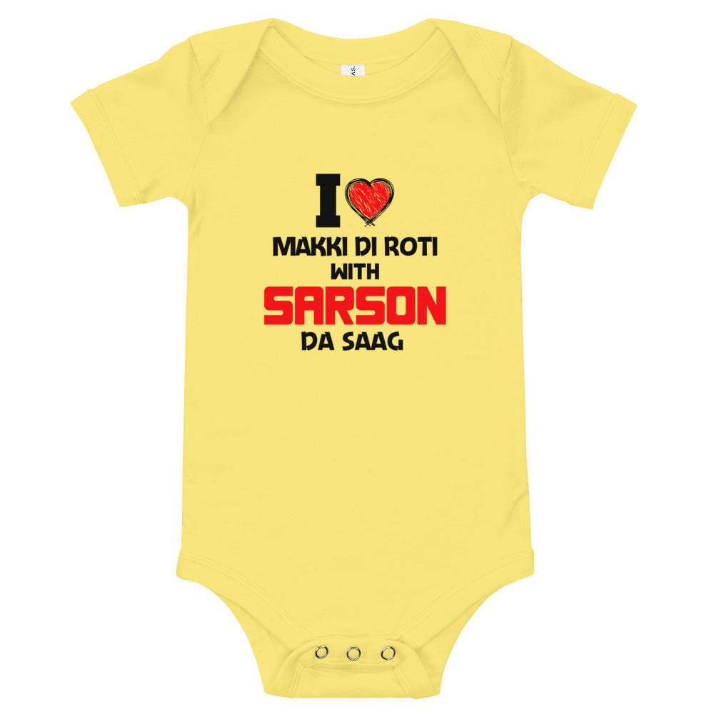 I LOVE MAKKI DI ROTI - Baby short sleeve one piece