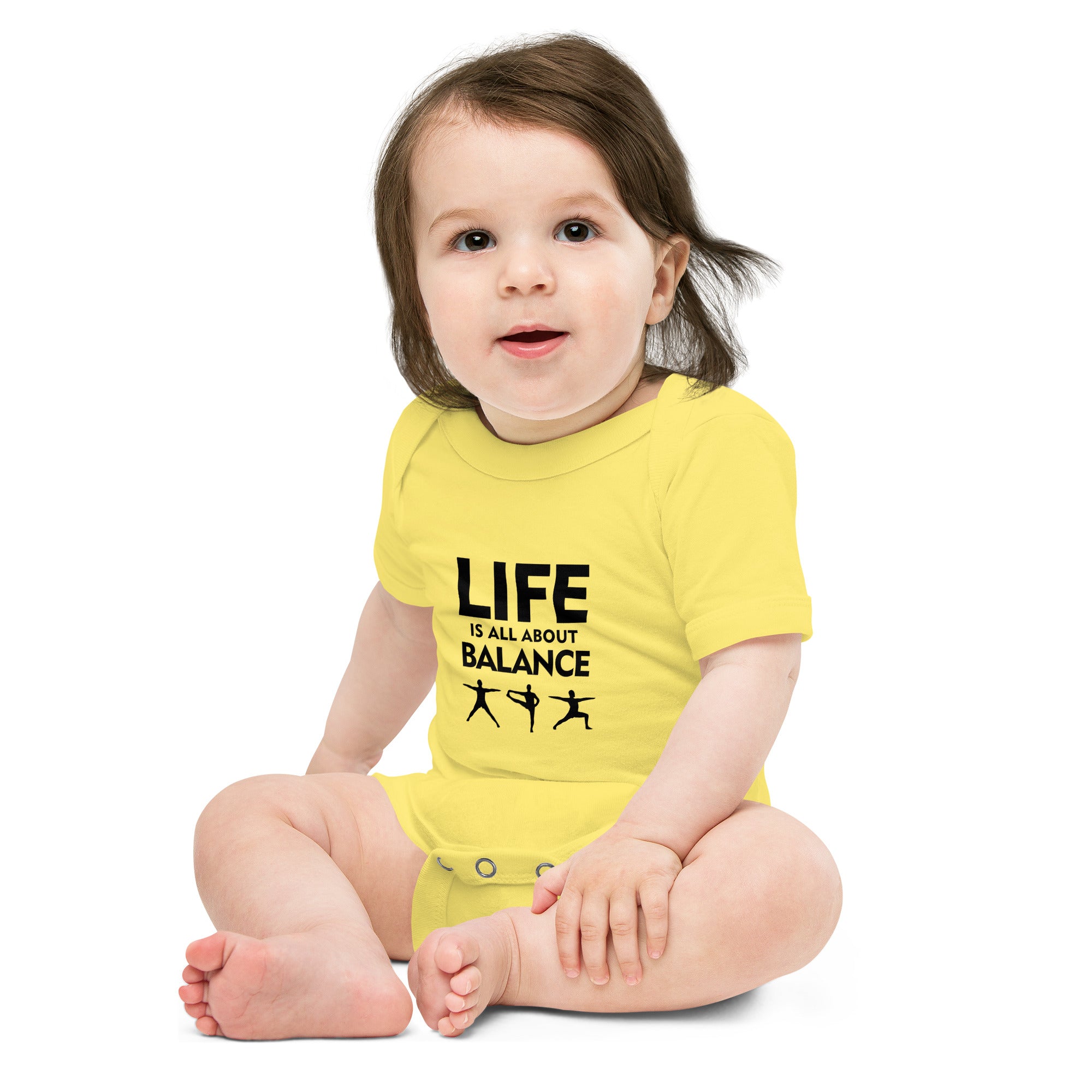 LIFE IS ALL ABOUT BALANCE - Baby short sleeve one piece