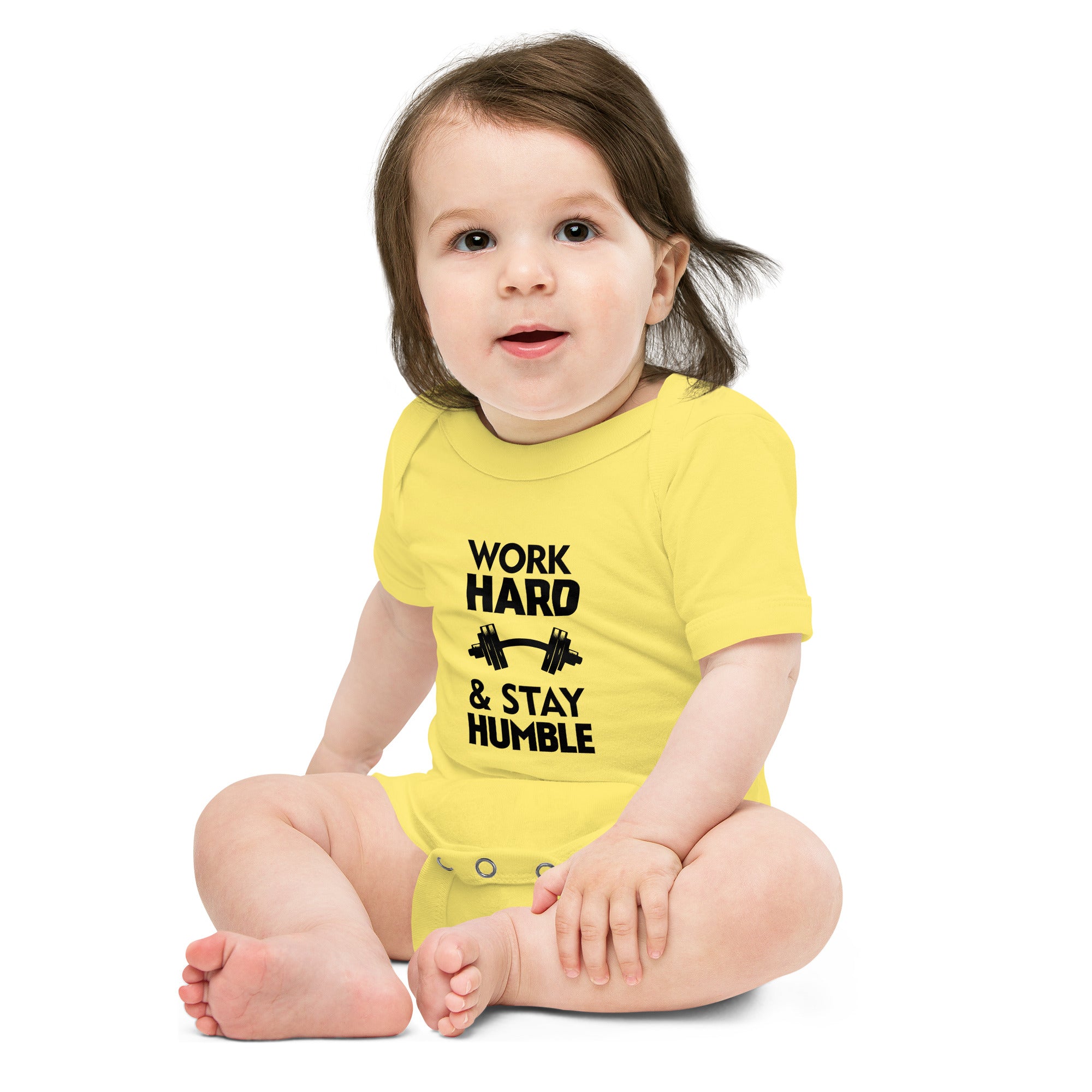 WORK HARD & STAY HUMBLE - Baby short sleeve one piece