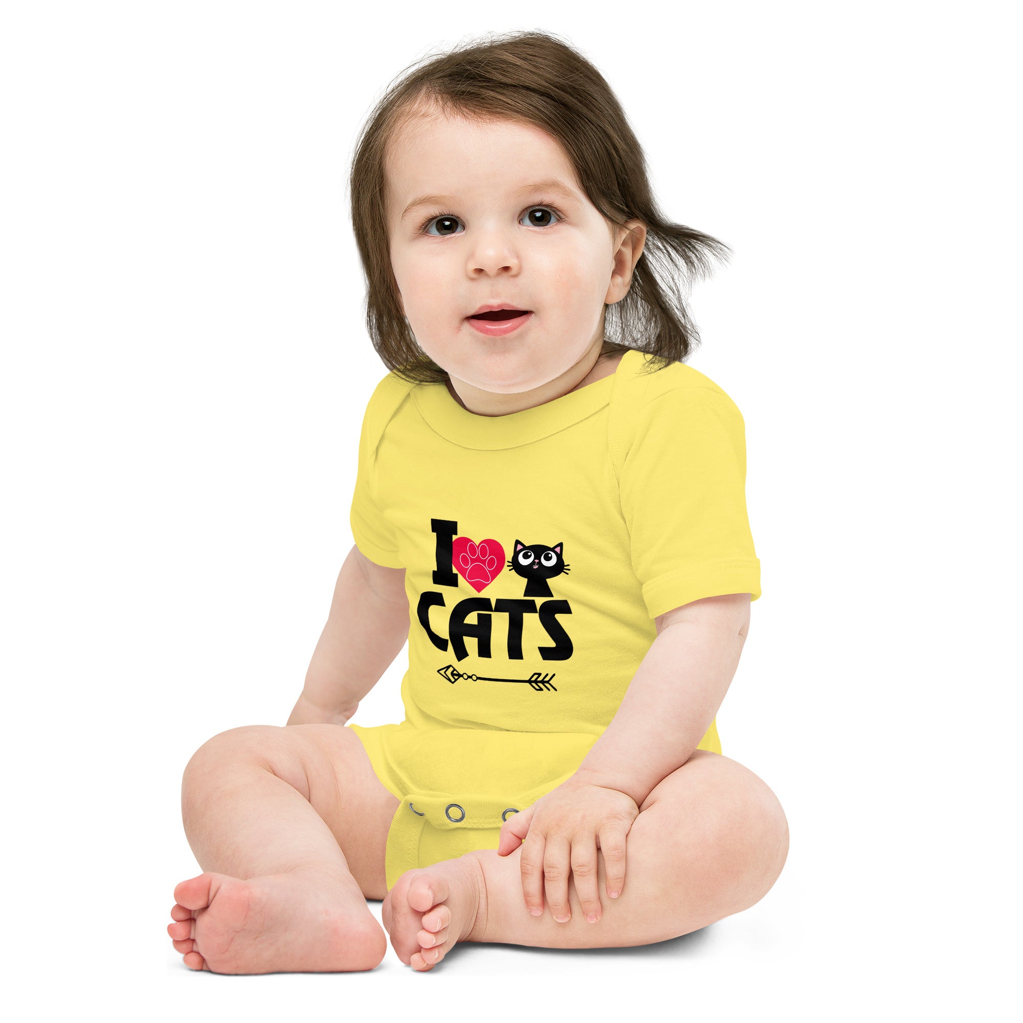 I LOVE CATS - Baby short sleeve one piece