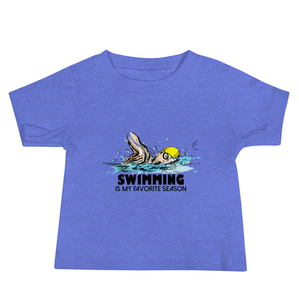 Swimming- Baby Jersey Short Sleeve Tee