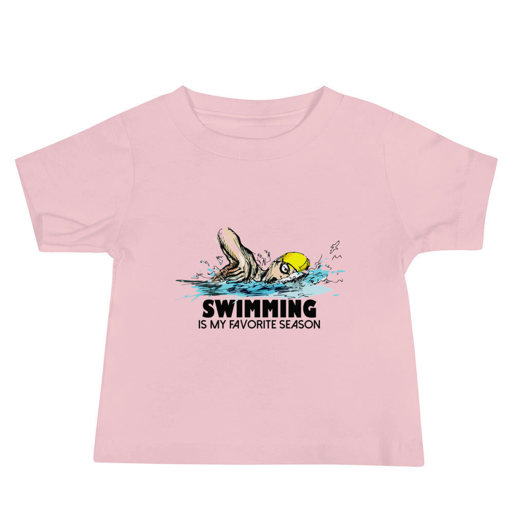 Swimming- Baby Jersey Short Sleeve Tee