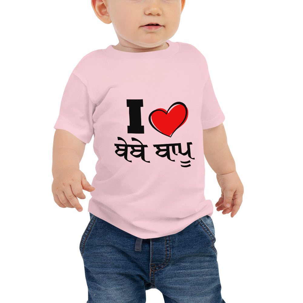 I LOVE BEBE BAPPU - Baby Jersey Short Sleeve Tee