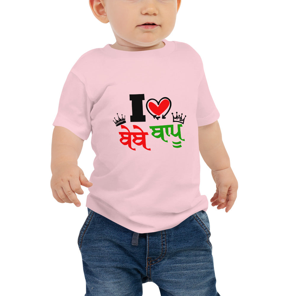 I LOVE BEBE BAPU - Baby Jersey Short Sleeve Tee