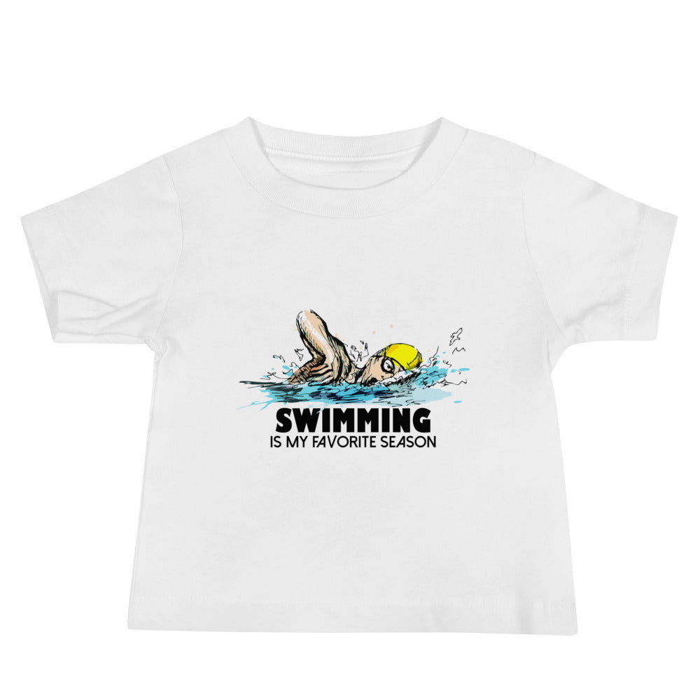 Swimming- Baby Jersey Short Sleeve Tee