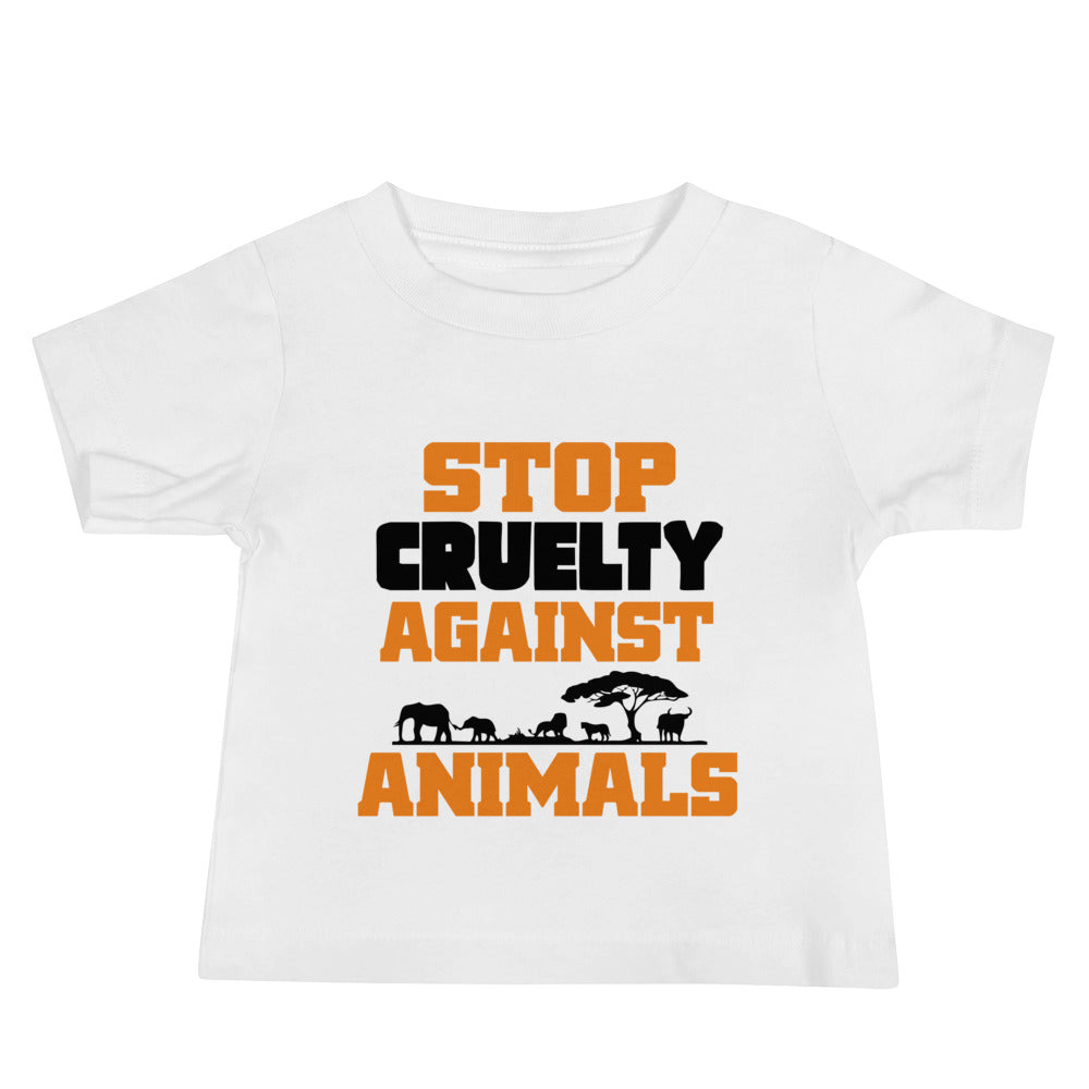 STOP CRUELTY AGAINST ANIMALS - Baby Jersey Short Sleeve Tee