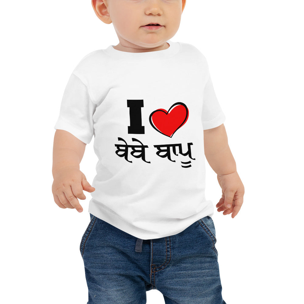 I LOVE BEBE BAPPU - Baby Jersey Short Sleeve Tee