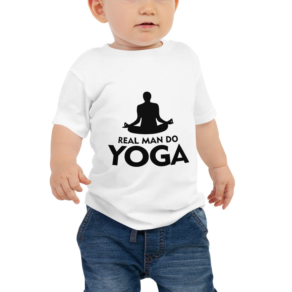 REAL MAN DO YOGA - Baby Jersey Short Sleeve Tee