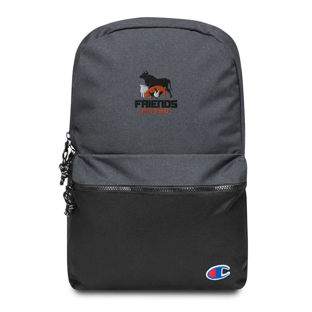 FRIENDS NOT FOOD - Embroidered Champion Backpack