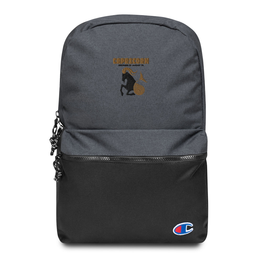 CAPRICORN - Embroidered Champion Backpack