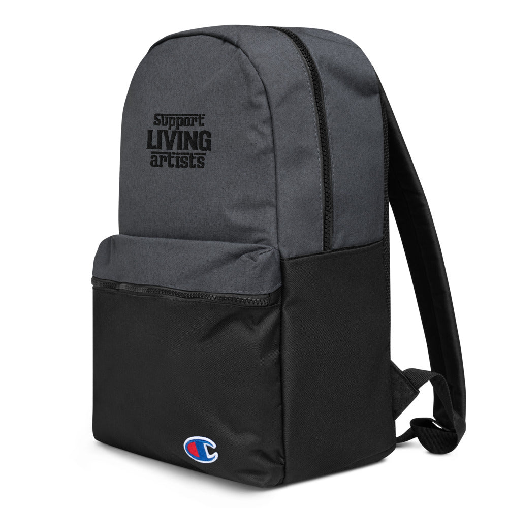 Support living artists- Embroidered Champion Backpack