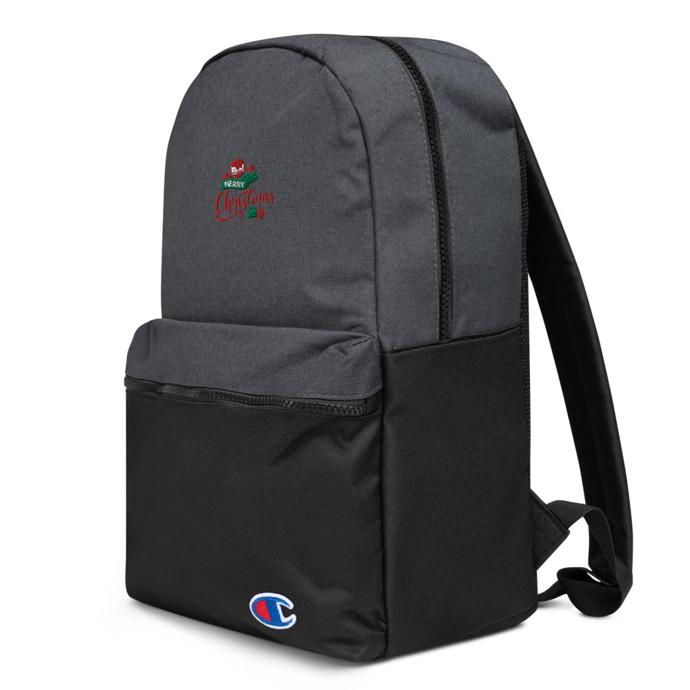 Merry Christmas- Embroidered Champion Backpack