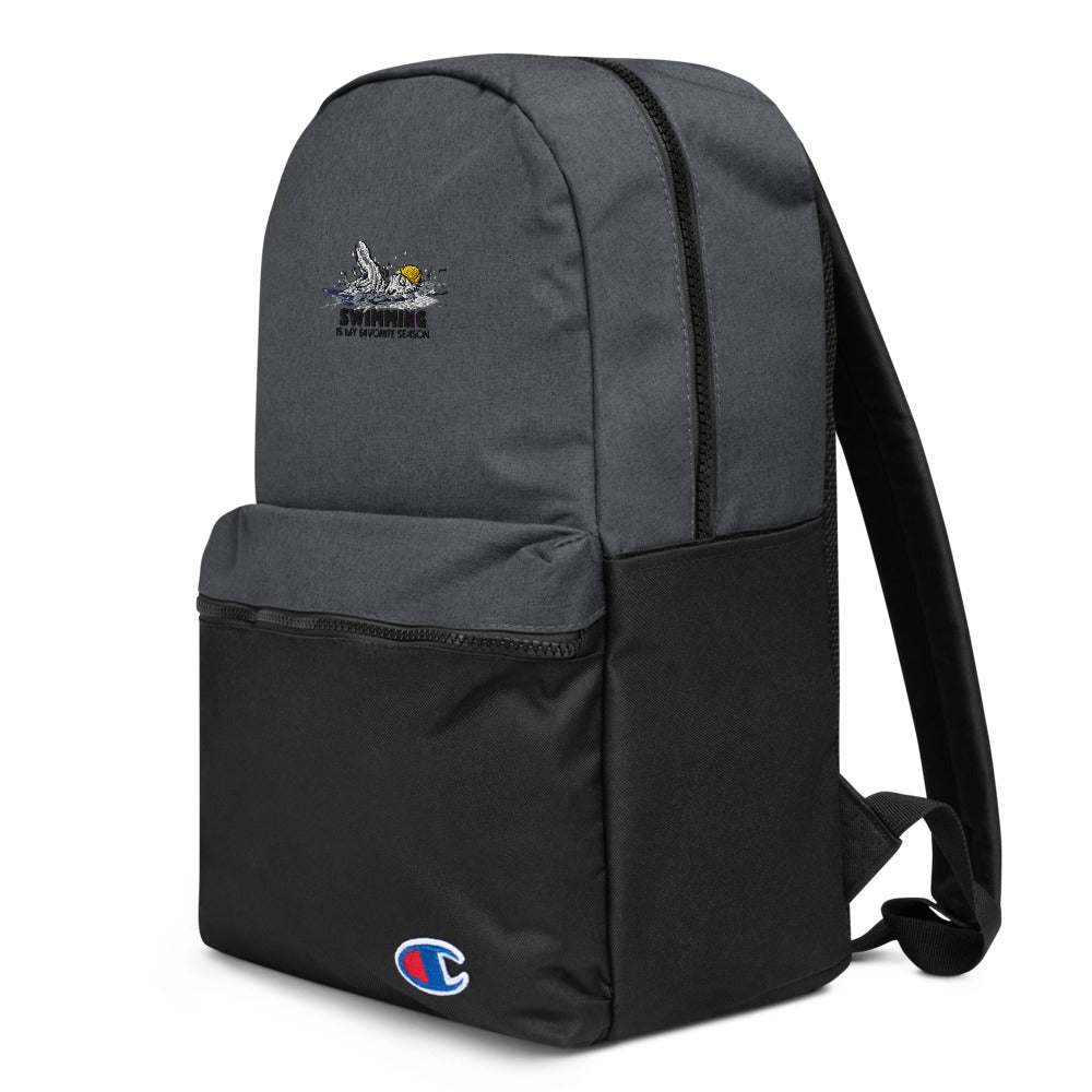 Swimming- Embroidered Champion Backpack