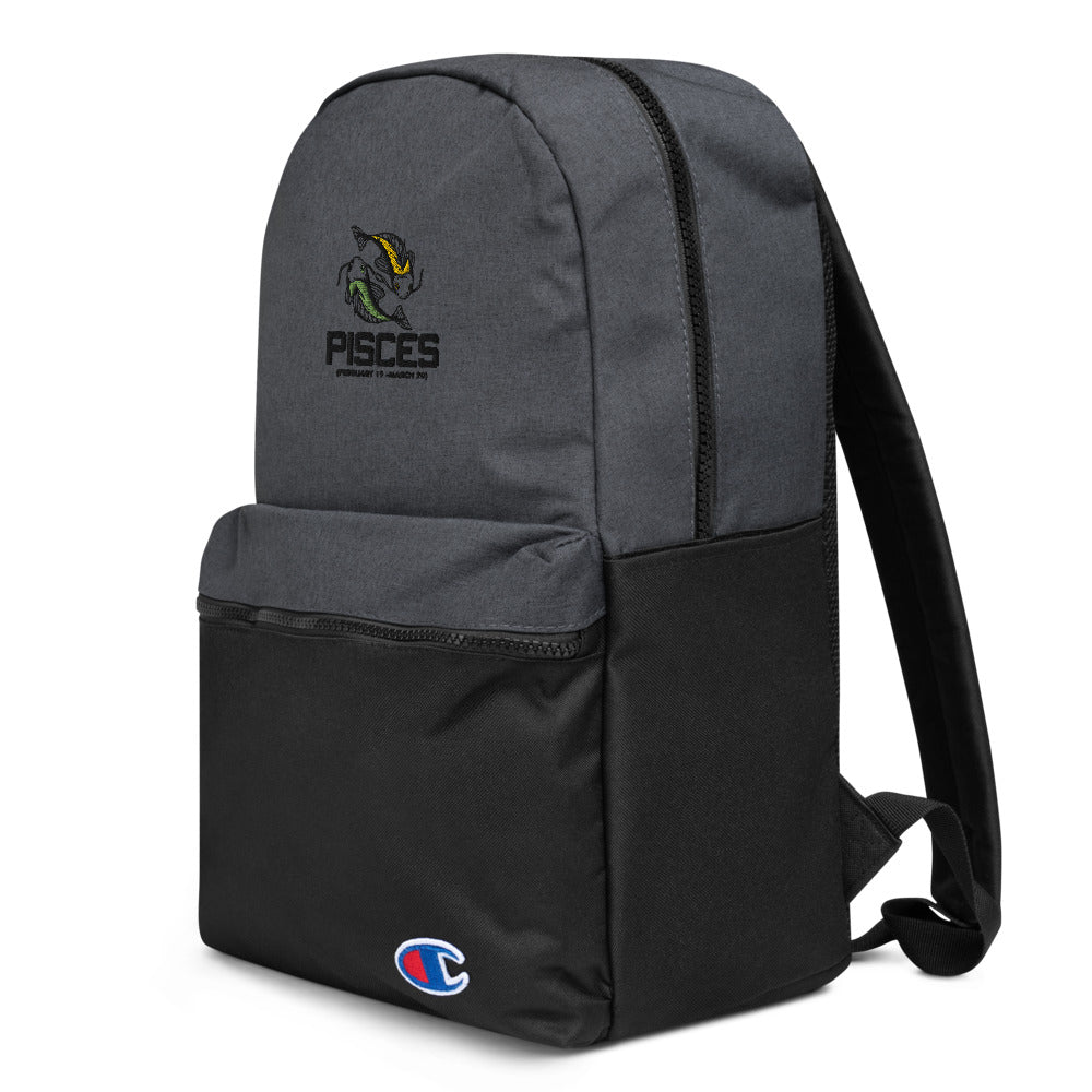 PISCES - Embroidered Champion Backpack