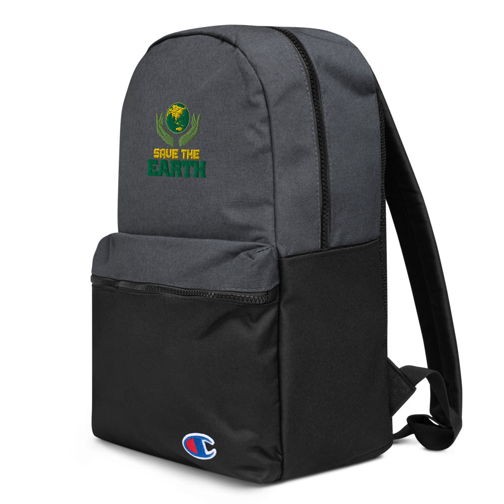 SAVE THE EARTH - Embroidered Champion Backpack